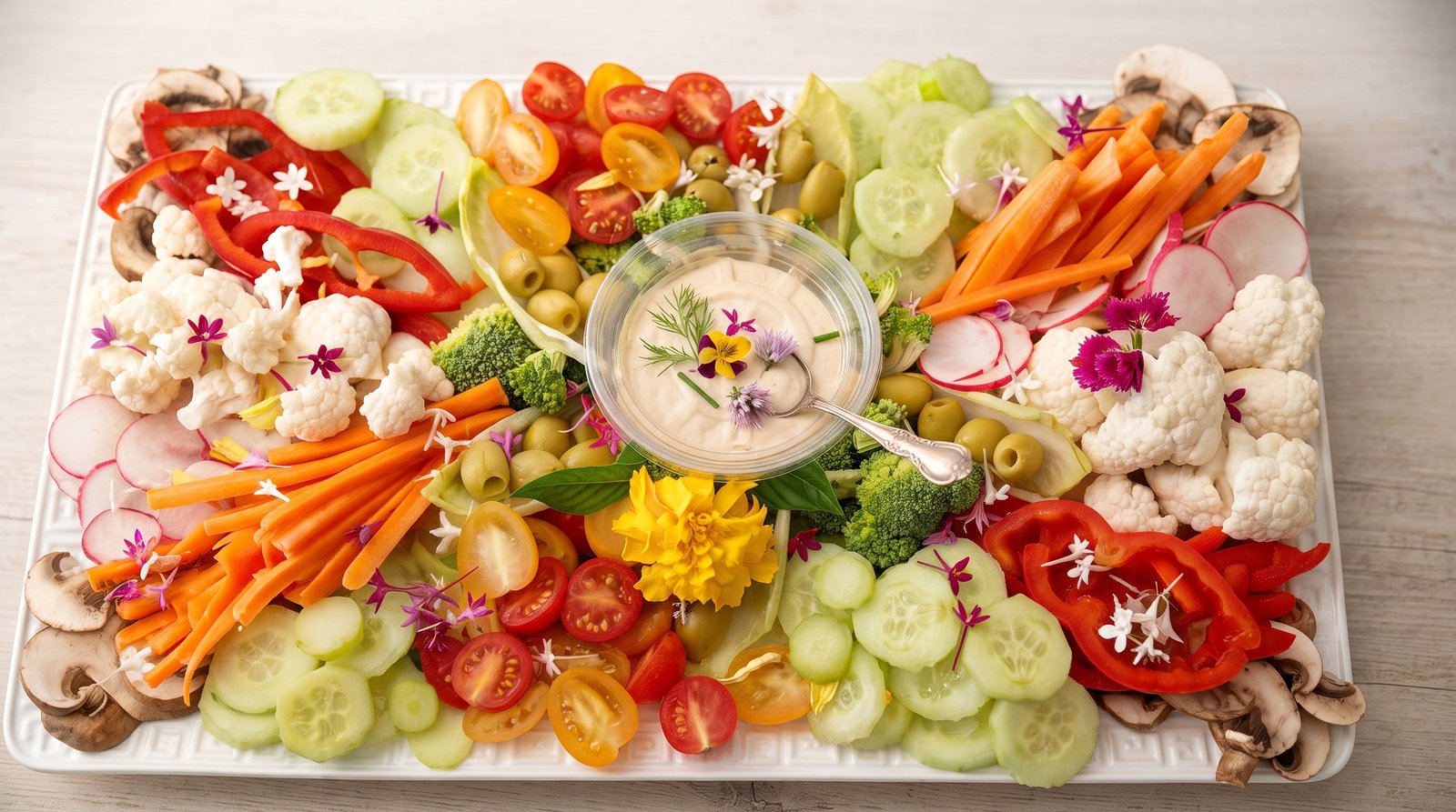 Plateau de crudités réalisé par Patisselle